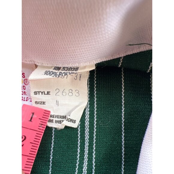 Vintage 1980's McDonalds Green Striped Button-Up Uniform Shirt Size S Y3 - Picture 3 of 5